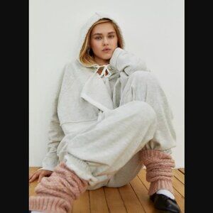 Out From Under Koa Open-Front Hoodie Sweatshirt Sz. M NWT